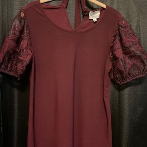 Puff short sleeve blouse